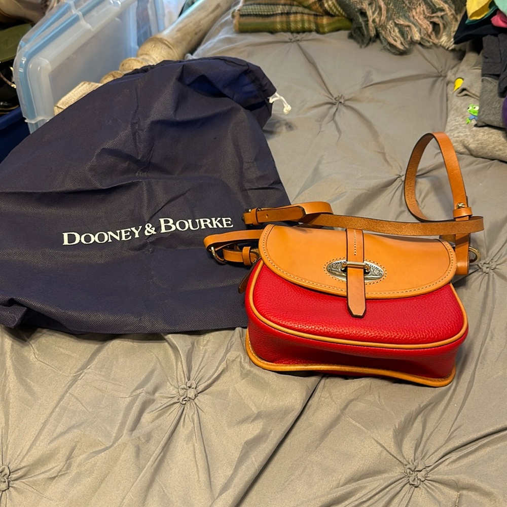 New in dust bag red dooney & bourke cristina bag